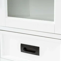 Sale Wohnen 54x130x36 Landhaus Vitrine mit Tür & Schublade - Bleaks