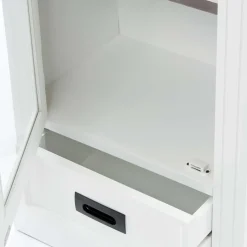 Sale Wohnen 54x130x36 Landhaus Vitrine mit Tür & Schublade - Bleaks