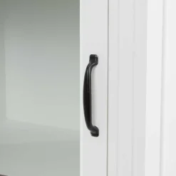 Sale Wohnen 54x130x36 Landhaus Vitrine mit Tür & Schublade - Bleaks