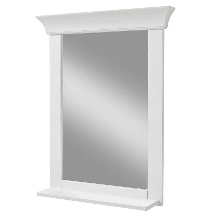Wohnen 65x85x14 Landhausspiegel in Weiß - Satumare