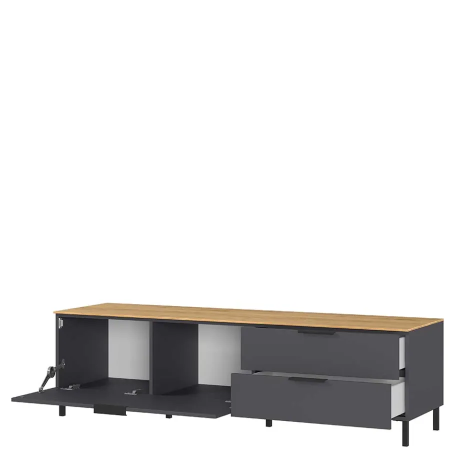 Discount Wohnen 16x47x47 Lowboard mit zwei Schubladen & Klappe - Lurys I