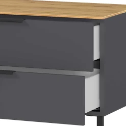 Discount Wohnen 16x47x47 Lowboard mit zwei Schubladen & Klappe - Lurys I