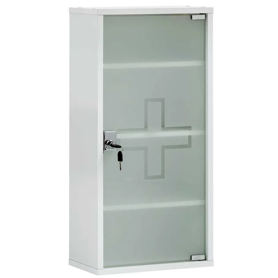 Sale Wohnen 34x72x20 Medizinschrank mit Glastür abschließbar - Spanola