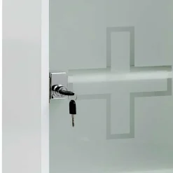 Sale Wohnen 34x72x20 Medizinschrank mit Glastür abschließbar - Spanola