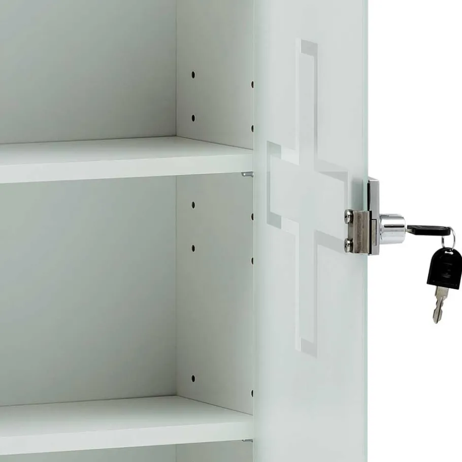 Sale Wohnen 34x72x20 Medizinschrank mit Glastür abschließbar - Spanola