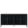 Online Wohnen 170x85x40 Metall Sideboard mit vier Glastüren - Butoaie