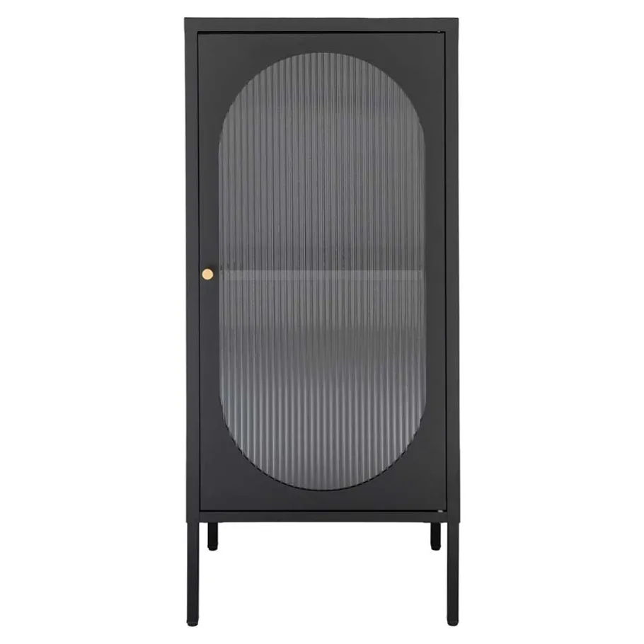 Hot Wohnen 50x110x35 Metallschrank mit Glastür modern - Gabadoza