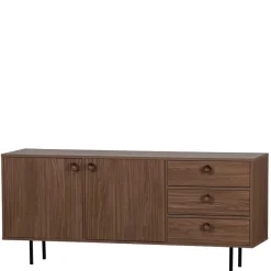 New Wohnen 145x64x40 Mid Century Kommode in Walnuss - Essyno