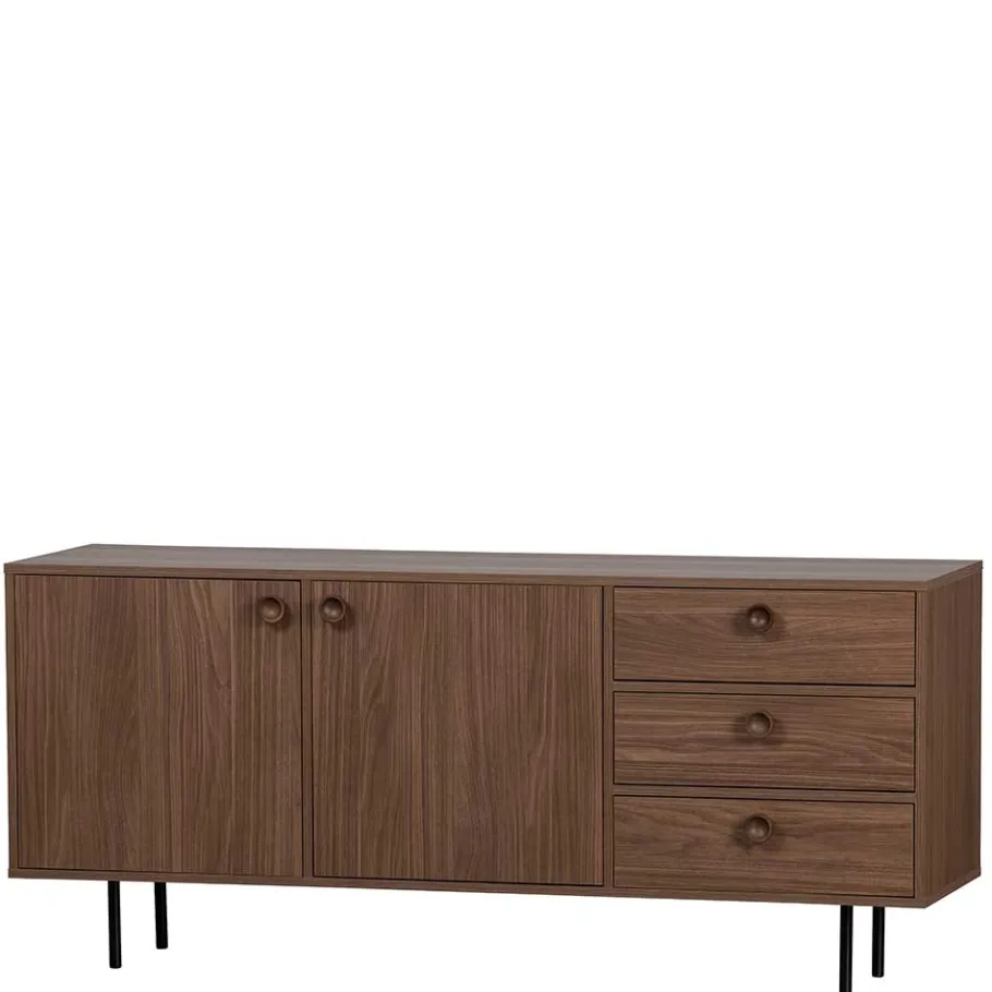 New Wohnen 145x64x40 Mid Century Kommode in Walnuss - Essyno