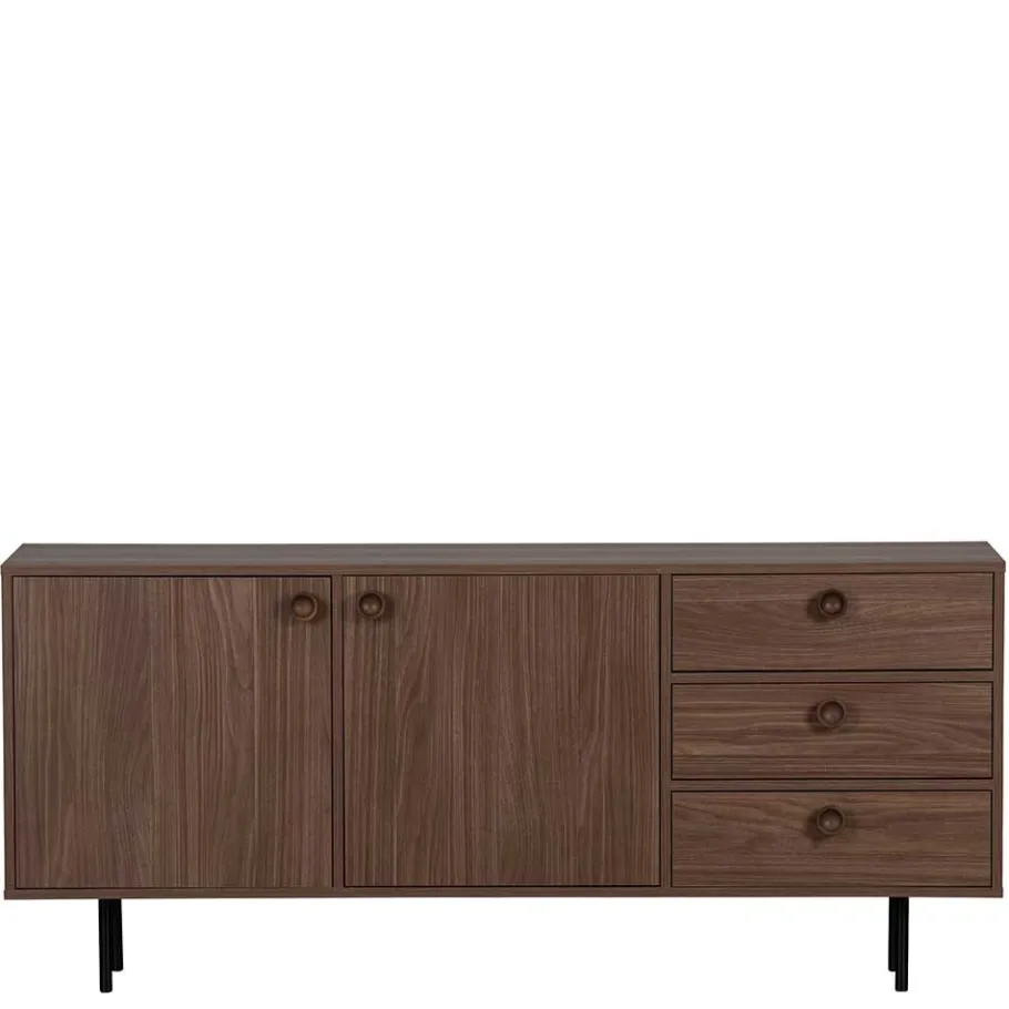 New Wohnen 145x64x40 Mid Century Kommode in Walnuss - Essyno
