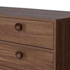 New Wohnen 145x64x40 Mid Century Kommode in Walnuss - Essyno