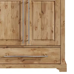 Outlet Wohnen 94x133x39 Modern Country Highboard aus Kiefer massiv - Noellisa