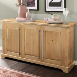 Sale Wohnen 132x70x39 Moderne Holzkommode mit drei Türen - Noellisa