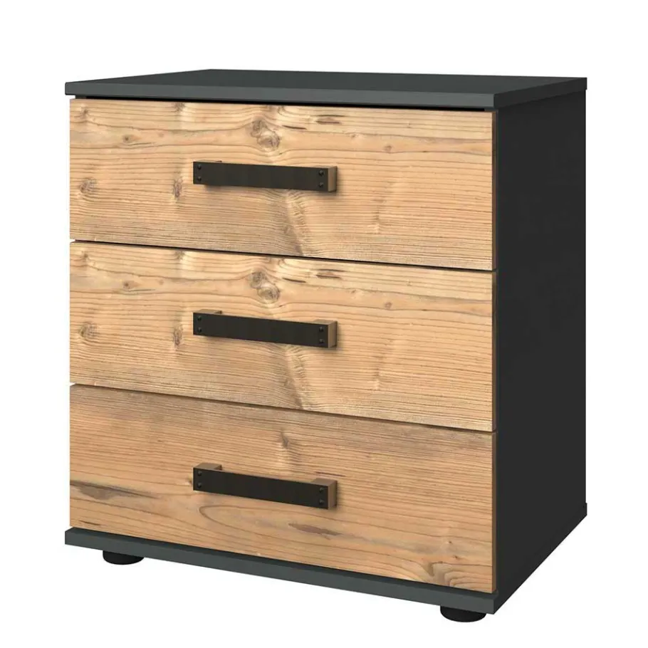 Clearance Wohnen 52x58x38 Nachtkommode in Tanne Dekor - Ardila
