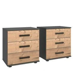Clearance Wohnen 52x58x38 Nachtkommode in Tanne Dekor - Ardila
