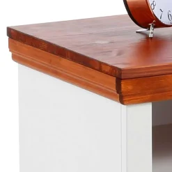 Clearance Wohnen 52x40x37 Nachtkommode in Weiß & Kirschbaum - Vendirai