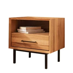 Online Wohnen 51x50x40 Nachtkommode mit Fach & Schublade - Kerfa