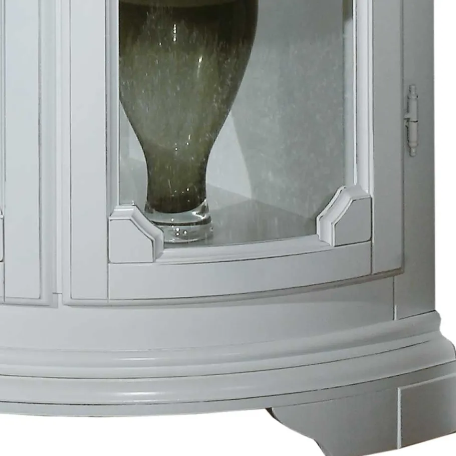 Sale Wohnen 52x112x52 Niedrige Eckvitrine im Vintage Look - Zarinas
