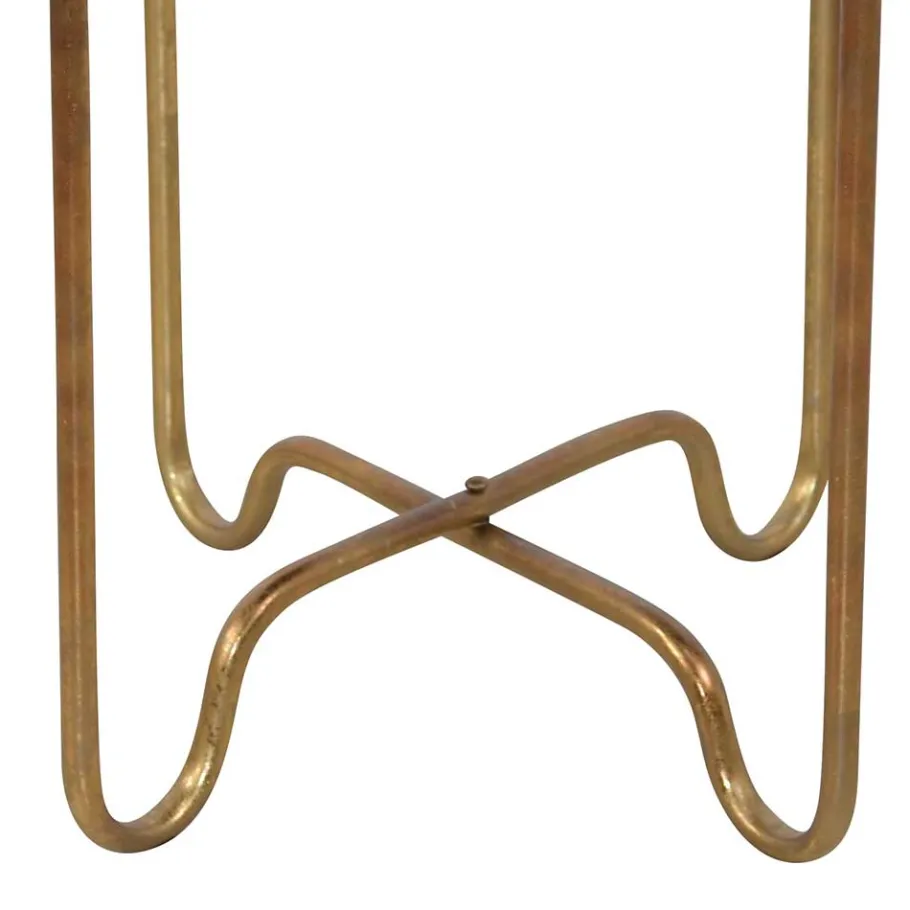 New Wohnen 41x51x41 Orient Beistelltisch mit Spiegelglas - Delamaro