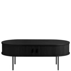 New Wohnen 120x45x60 Ovaler Couchtisch im Skandi Design - Venutura