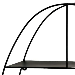 Online Wohnen 44x71x16 Ovales Wandregal aus Metall in Schwarz - Jaglyn