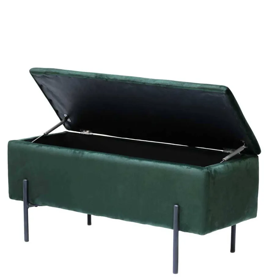 Best Wohnen 95x46x37 Polsterbank in Grün Samt - Vongura
