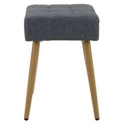 Wohnen 32x47x32 Polsterhocker in Anthrazit Stoff - Zoom