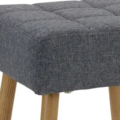 Wohnen 32x47x32 Polsterhocker in Anthrazit Stoff - Zoom