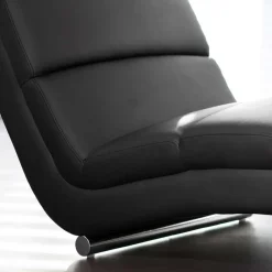 Sale Wohnen 60x82x170 Polsterliege in Schwarz Kunstleder - Elias