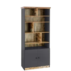 Sale Wohnen 80x182x40 Regal in Holz verwittert - Guerrero