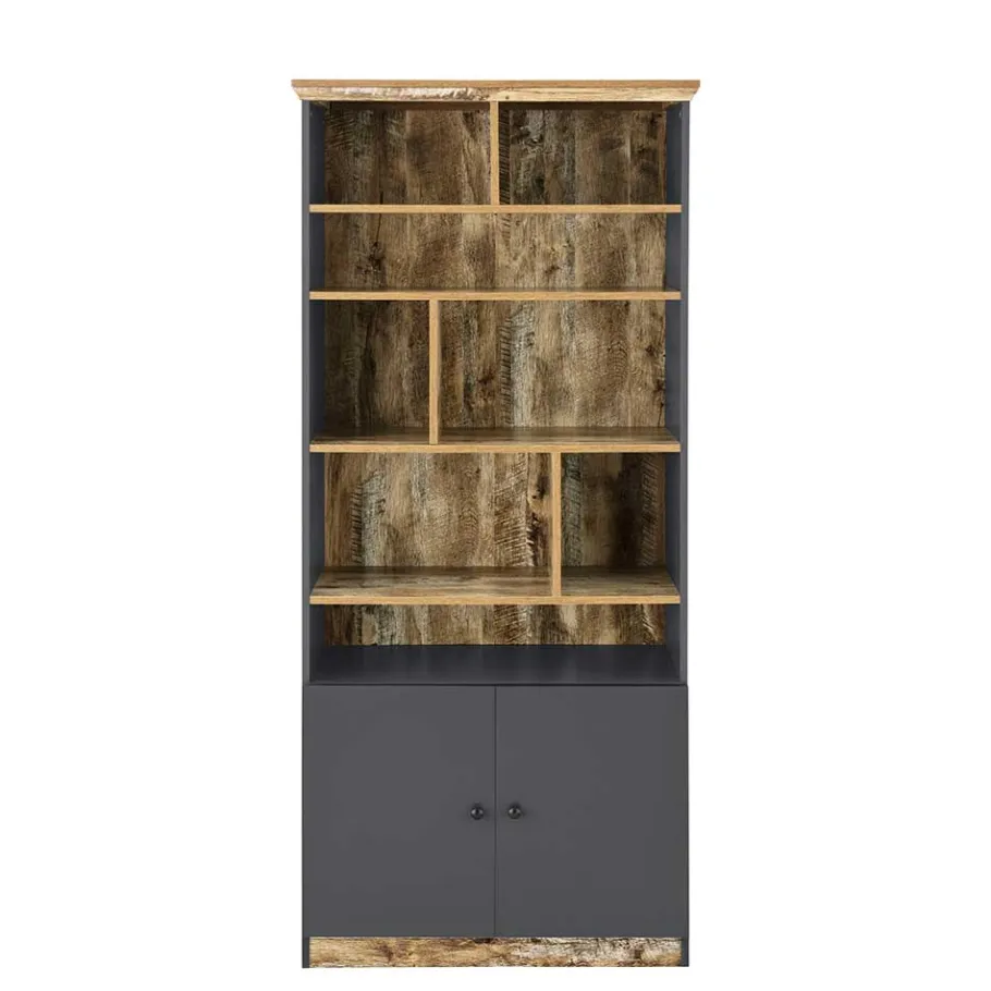 Sale Wohnen 80x182x40 Regal in Holz verwittert - Guerrero