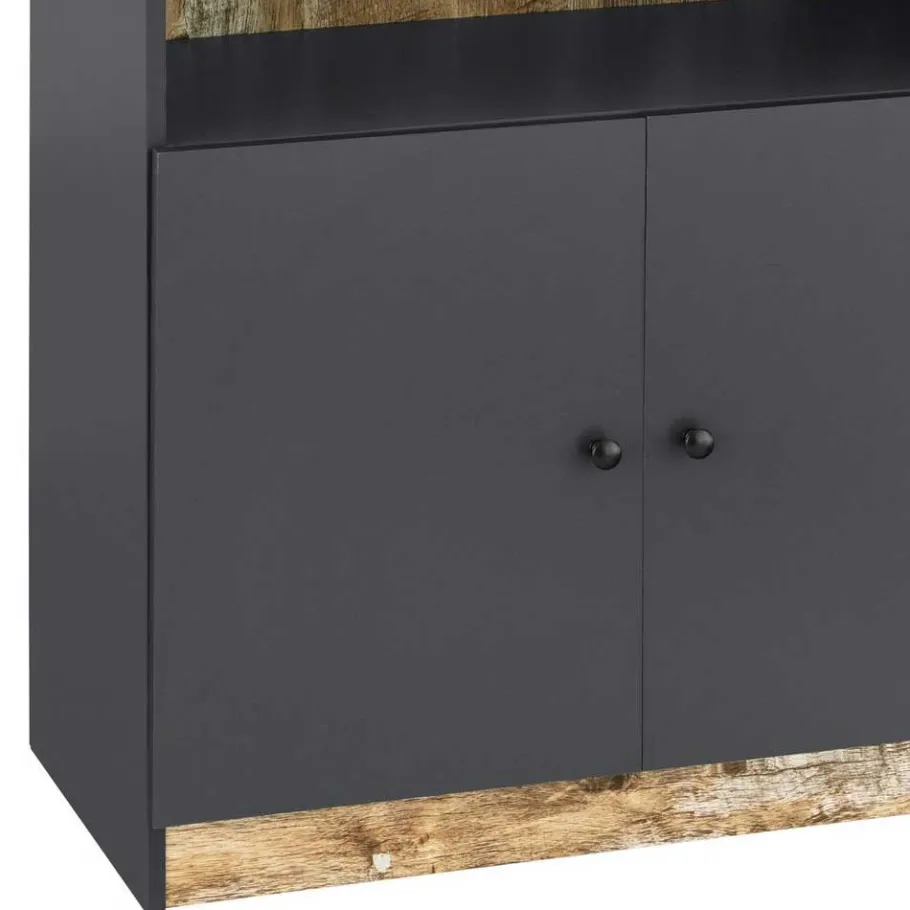 Sale Wohnen 80x182x40 Regal in Holz verwittert - Guerrero