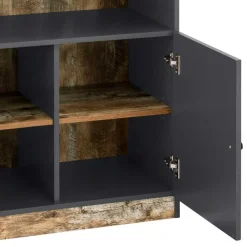 Sale Wohnen 80x182x40 Regal in Holz verwittert - Guerrero