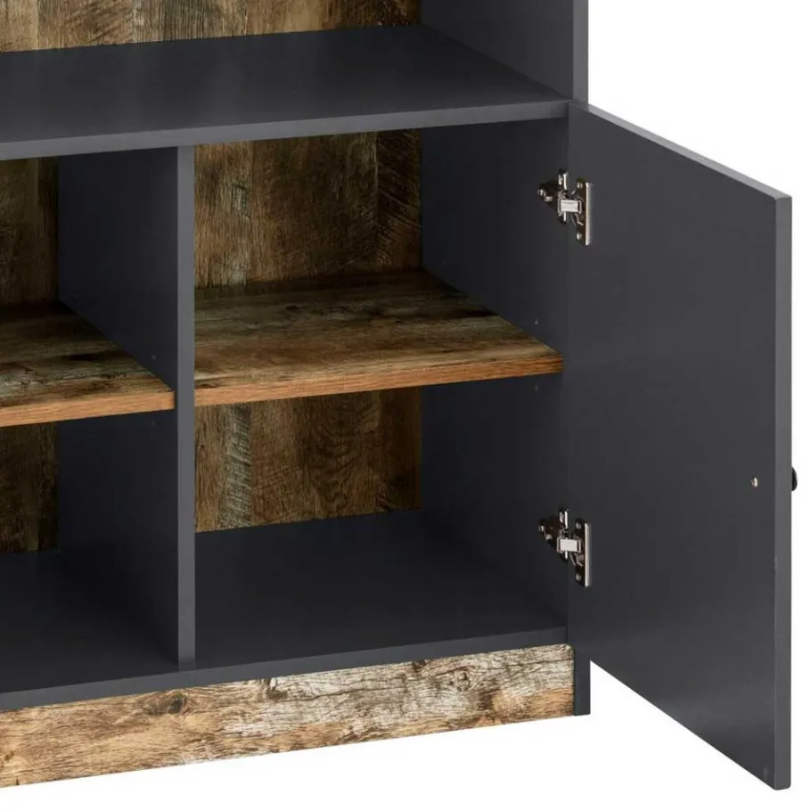 Sale Wohnen 80x182x40 Regal in Holz verwittert - Guerrero