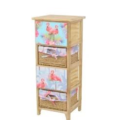 New Wohnen 30x74x30 Regal mit Schubkästen & Körben - Scando