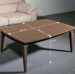 Sale Wohnen 120x47x80 Retro Couchtisch in Braun - Sasmia