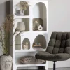 Best Wohnen 95x180x32 Retro Design Regal in Weiß - Tom
