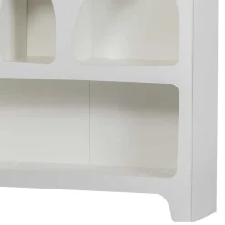 Best Wohnen 95x180x32 Retro Design Regal in Weiß - Tom
