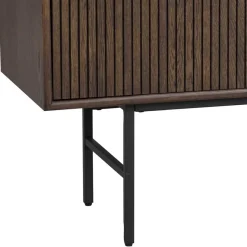 Outlet Wohnen 160x75x42 Retro Design Sideboard in Eiche dunkel - Cuzliav