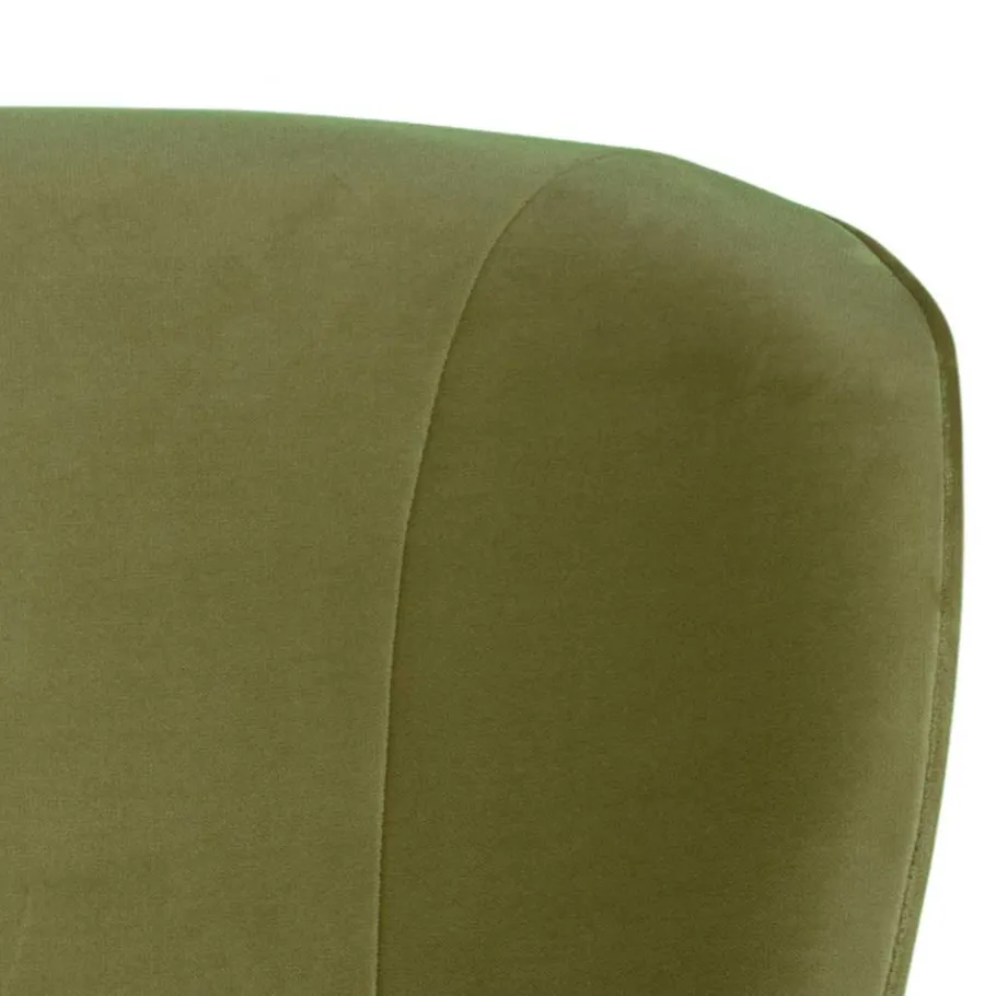 Best Wohnen 110x73x72 Retro Designsofa in Khaki Samt - Vaduzina