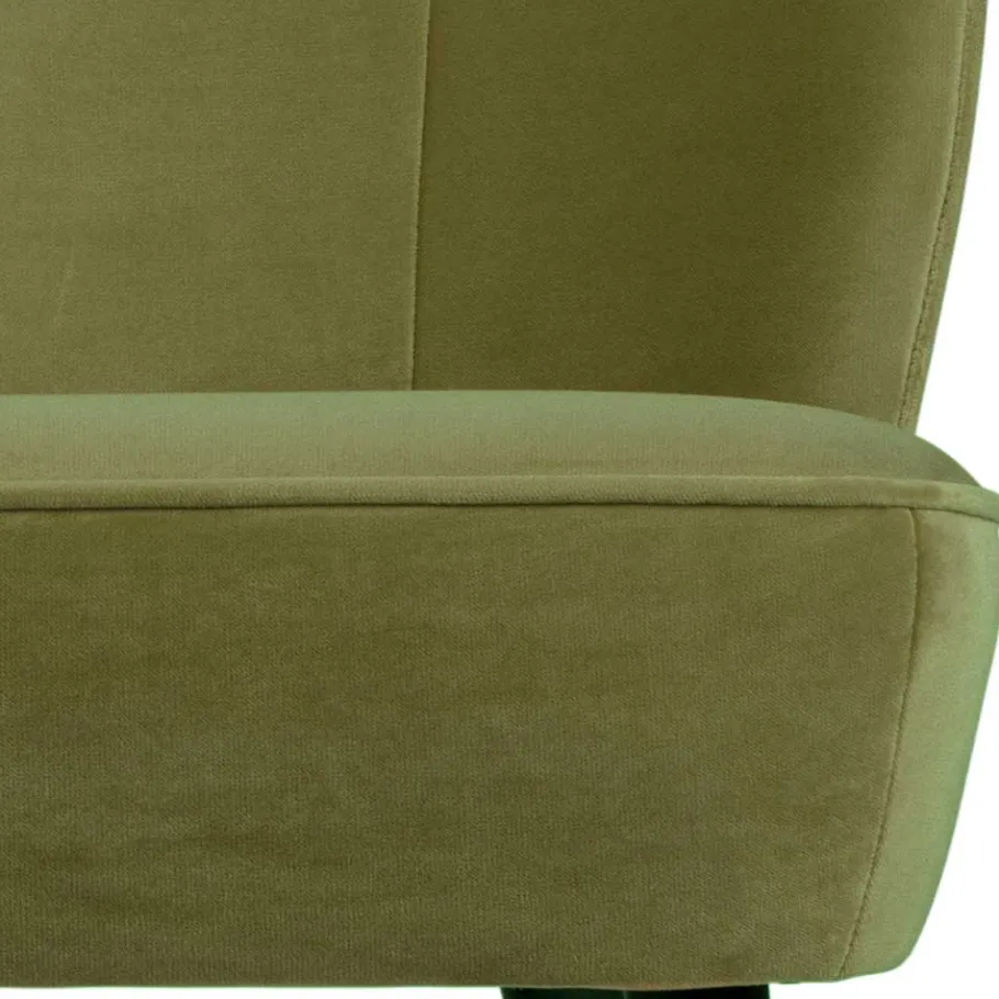 Best Wohnen 110x73x72 Retro Designsofa in Khaki Samt - Vaduzina