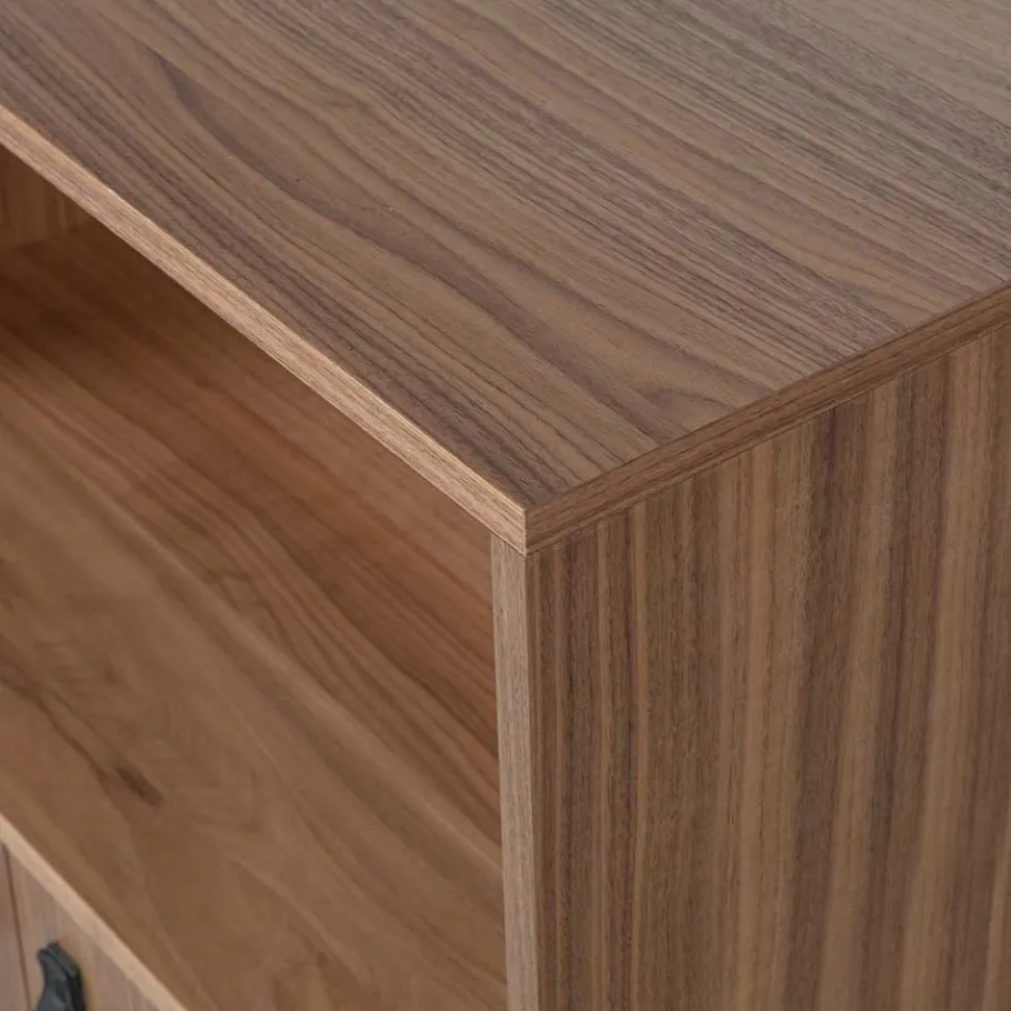 Best Wohnen 81x81x35 Retro Schrank mit Fach & 2 Türen - Bradley