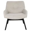 Online Wohnen 63x73x65 Retro Sessel in Creme Weiß - Solanda