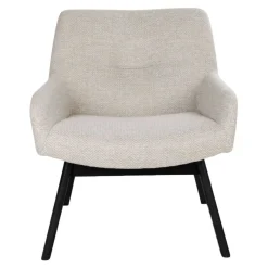 Online Wohnen 63x73x65 Retro Sessel in Creme Weiß - Solanda
