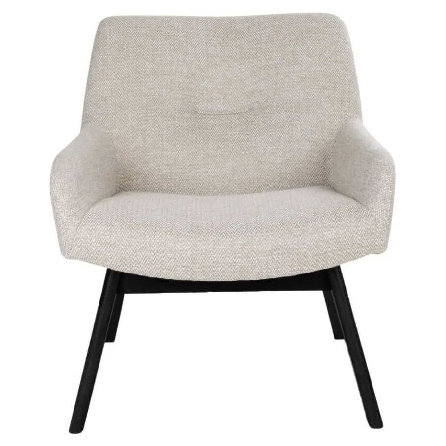 Online Wohnen 63x73x65 Retro Sessel in Creme Weiß - Solanda