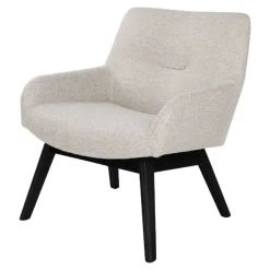 Online Wohnen 63x73x65 Retro Sessel in Creme Weiß - Solanda