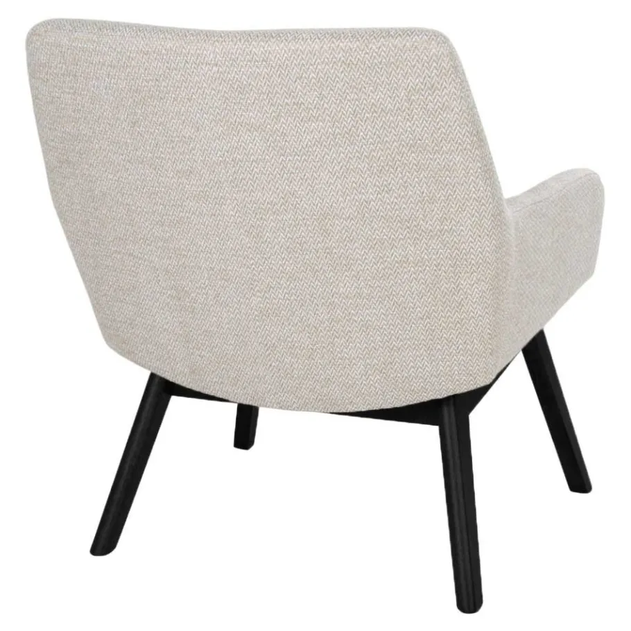 Online Wohnen 63x73x65 Retro Sessel in Creme Weiß - Solanda