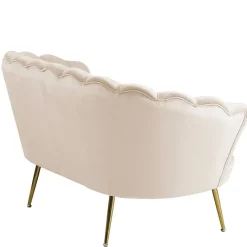 Best Wohnen 136x78x76 Retro Sofa im Muschel Design - Abboras