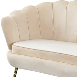 Best Wohnen 136x78x76 Retro Sofa im Muschel Design - Abboras