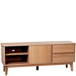 Discount Wohnen 152x60x42 Retro TV Lowboard in Eiche - Adunia